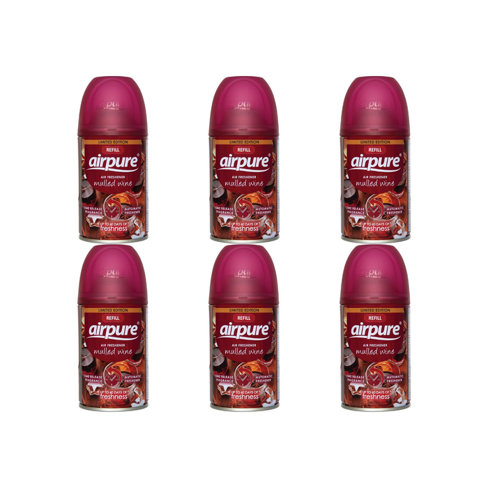 Airpure Automatic Air Freshener Refill Mulled Wine 250ml - Pack of 6