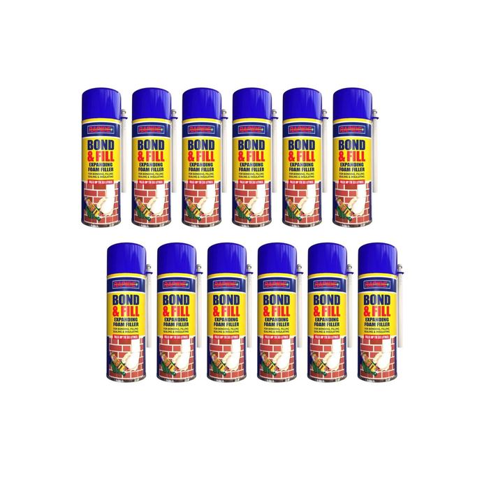 Rapide Bond & Fill Expanding Foam Filler 500ml - Pack of 12