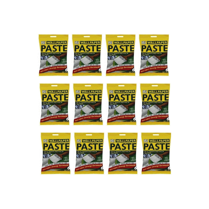 151 Wallpaper Paste 6 Pint Pack 5 Rolls For All Types Paper - Pack of 12
