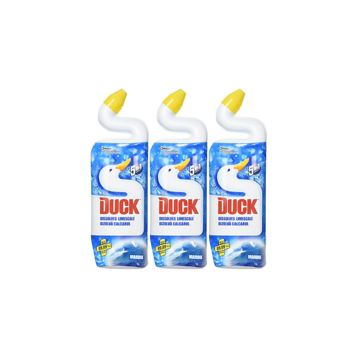 Duck Toilet Liquid Cleaner Marine 750ml - Pack of 3