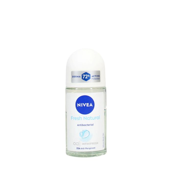 Nivea 72h Fresh Natural Antibacterial Roll On Deodorant 50ml