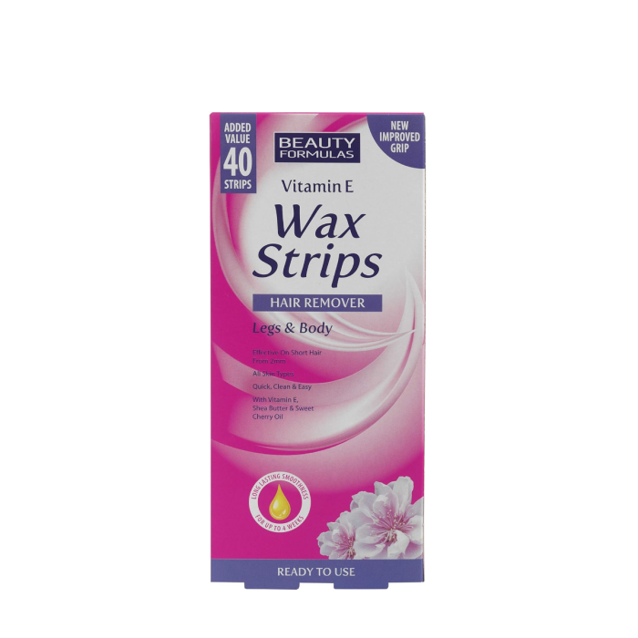 Beauty Formulas Vitamin E Wax Strips Legs & Body
