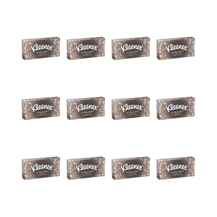 Kleenex Ultra Soft Facial Tissues 64's - Pack of 12