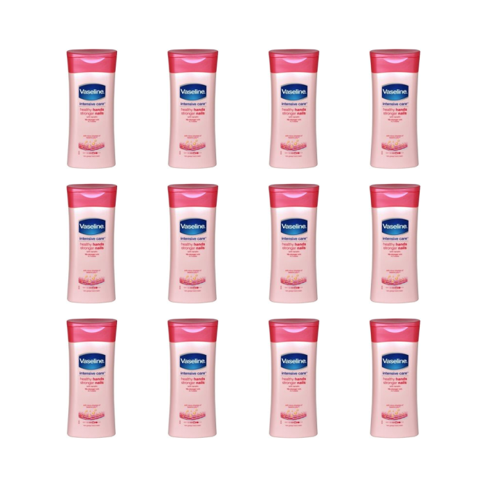 Vaseline Healthy Hands & Stronger Nails Lotion 200ml - Pack of 12