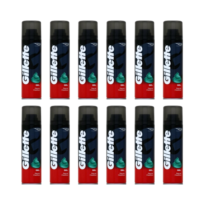 Gillette Classic Shaving Gel Regular 200ml - Pack of 12