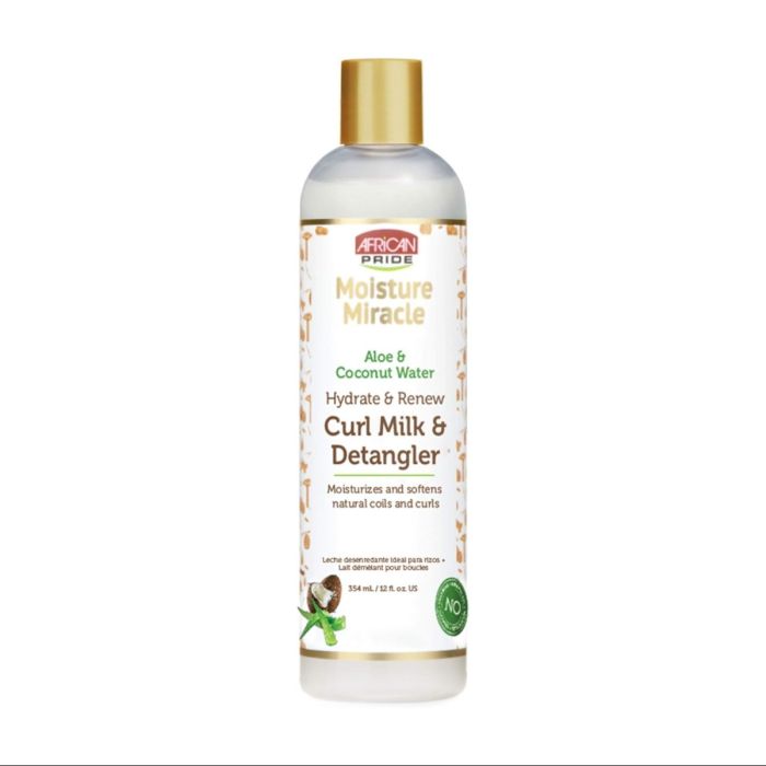 African Pride Aloe & Coconut Water Curl Milk & Detangler 12oz
