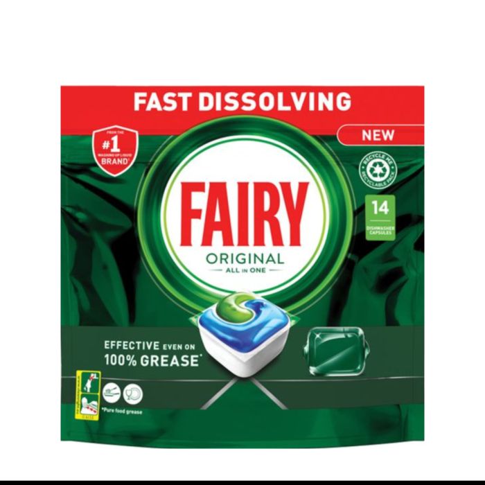 Fairy Original All-In-One Dishwasher Tablets 14 Capsules
