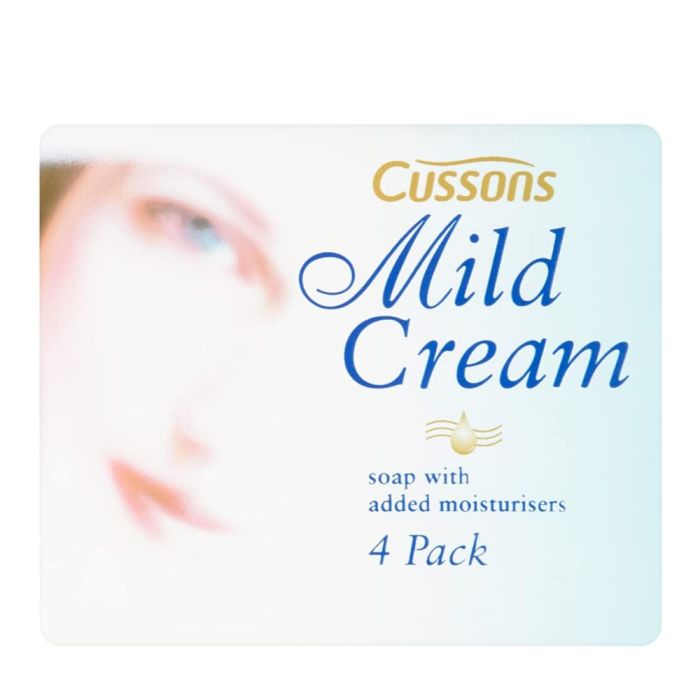 Cussons Mild Cream Soap with Added Moisturisers 4 Pack 90g