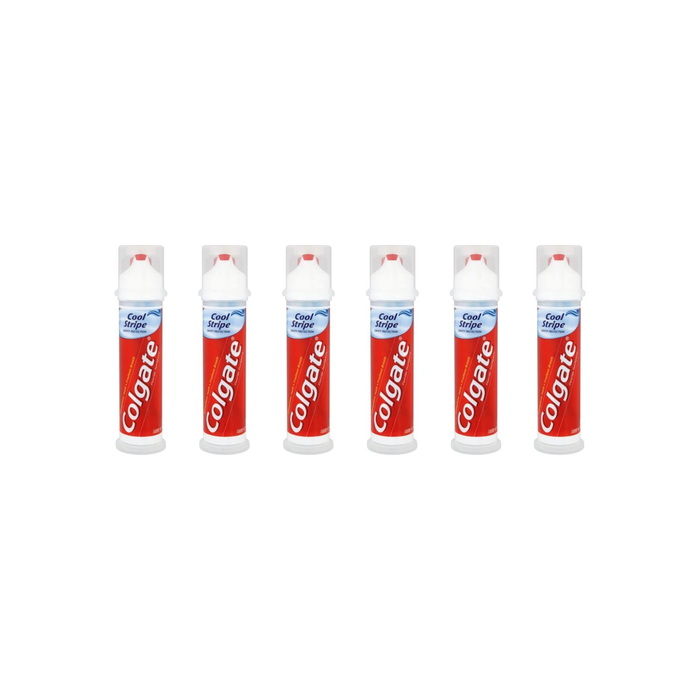 Colgate Toothpaste Pump Cool Stripe Cavity Protection Fluorid 100ml - Pack of 6