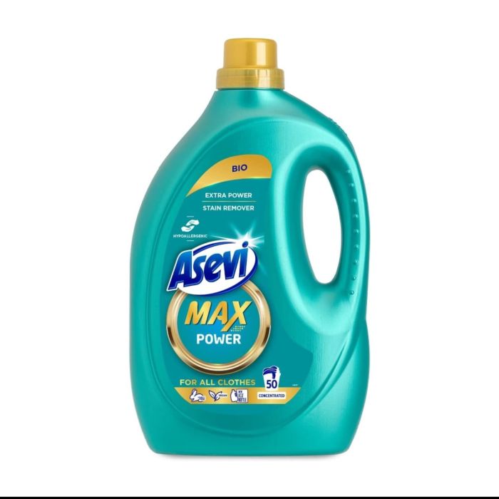 Asevi Max Laundry Liquid Detergent Power 50 Washes 2500ML