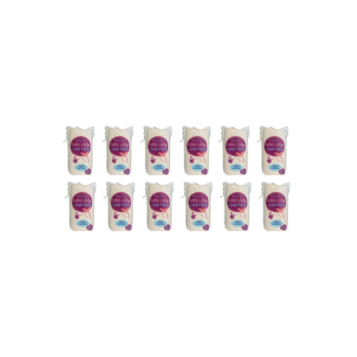 Cotton Tree Extra Large Oval Pads 100% Cotton & Soft 40pk - Pack of 12