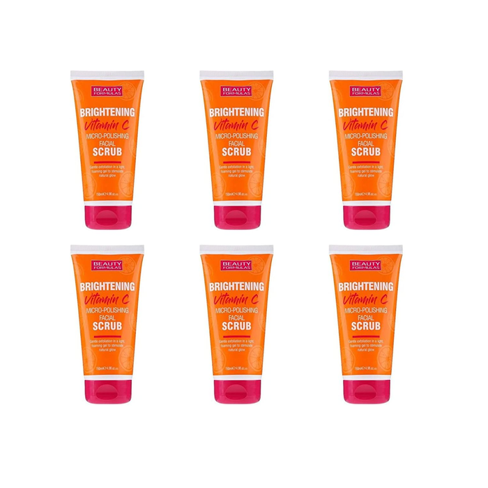 Beauty Formulas Vitamin C Micro-Polishing Facial Scrub 150ml - Pack of 6