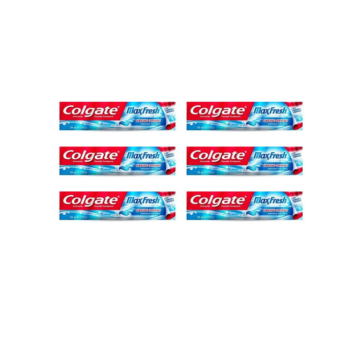 Colgate Max Fresh Toothpaste Cool Mint With Cooling Crystle 100ml - Pack of 6