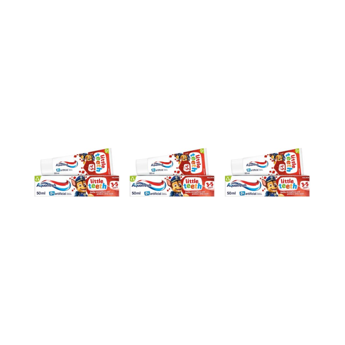 Aquafresh Little Teeth Toothpaste for Kids 3-5 Years 50ml - Pack of 3