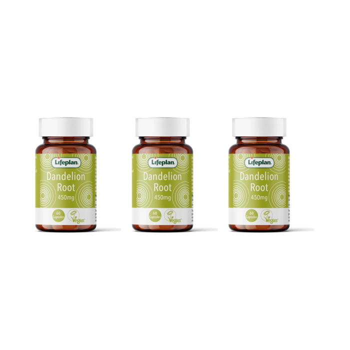 Lifeplan Dandelion Root 60 Capsules - Pack of 3