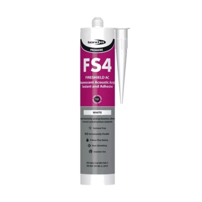 Bond It Premiere FS4 Fireshield AC White Sealant & Adhesive 310ml