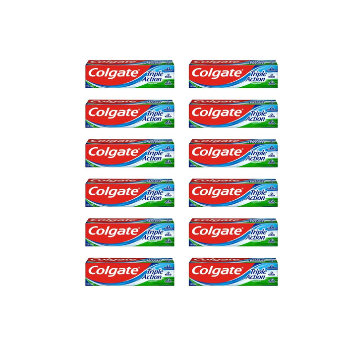 Colgate Triple Action Original Mint Toothpaste 100ML - Pack of 12