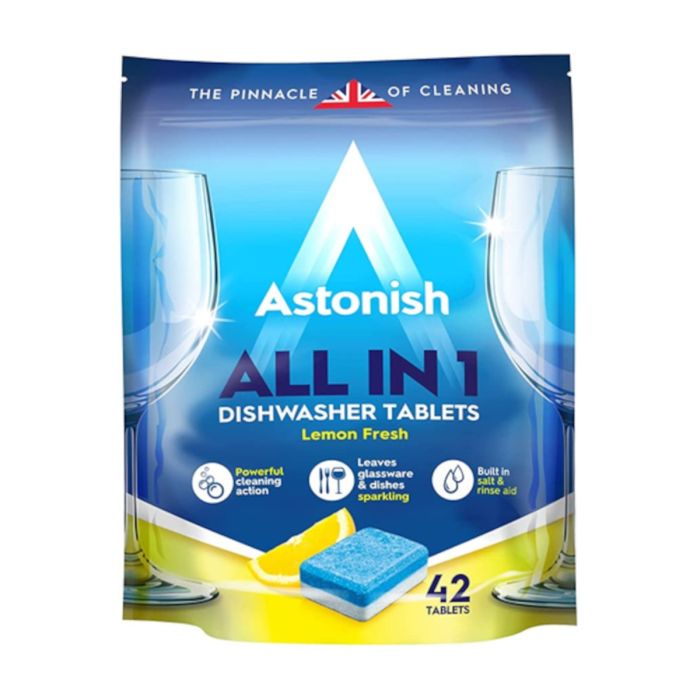 Astonish All in 1 Dishwasher Tablets Lemon Fresh 42 Tablets