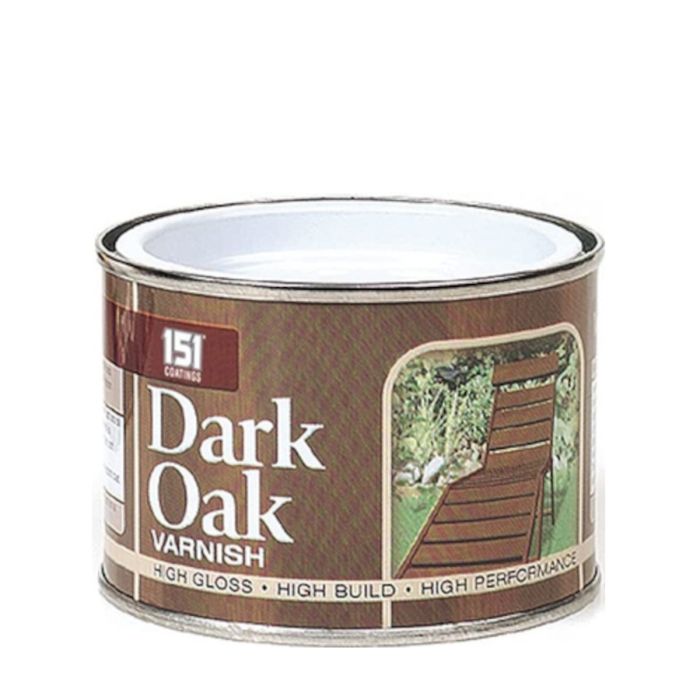151 Coatings High Gloss Dark Oak Wood Varnish Tin 180ML