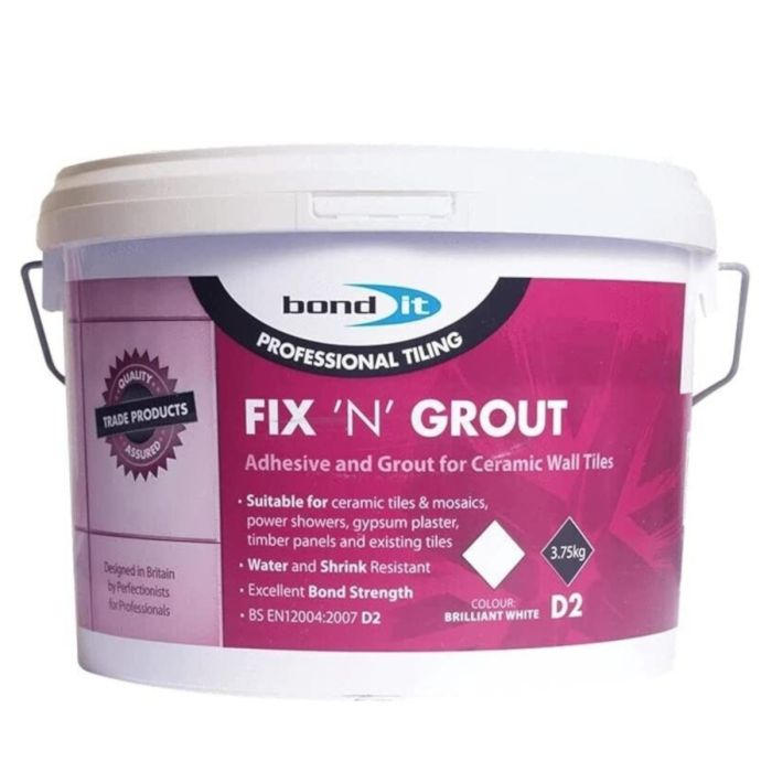 Bond It Professional Fix N Grout Adhesive For Ceramic Wall Tiles 3.75kg