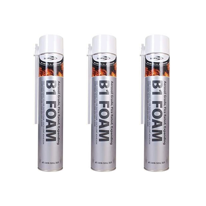 Bond It B1 Foam Fire Rated Expanding PU Foam 750ml - Pack of 3