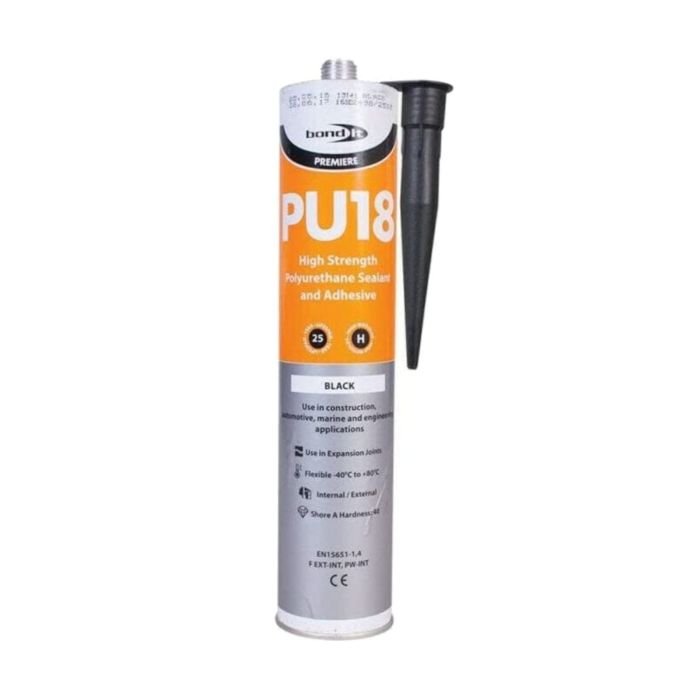 Bond It PU18 Black Polyurethane Sealant Adhesive Strong Paintable