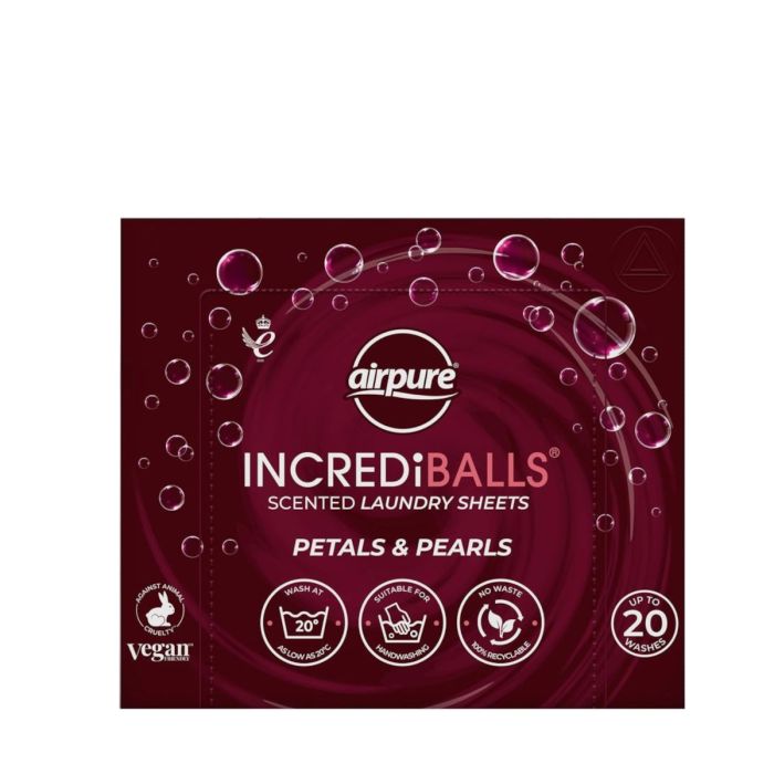 Airpure Incrediballs Petals & Pearls Laundry Sheets 20 Washes