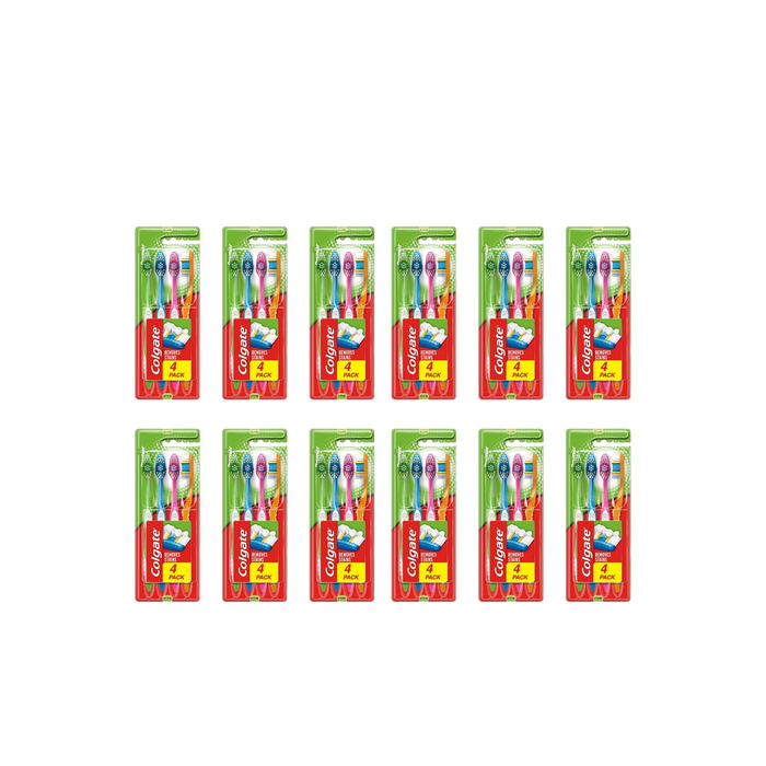 Colgate Tooth Brush Premier Clean Medium Removes Stains - Pack of 12