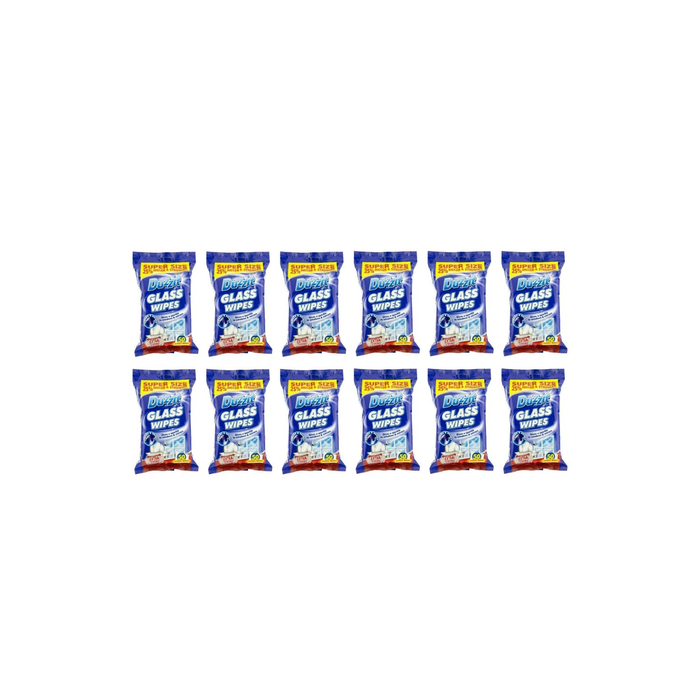 Duzzit Glass Wipes 50 wipes - Pack of 12