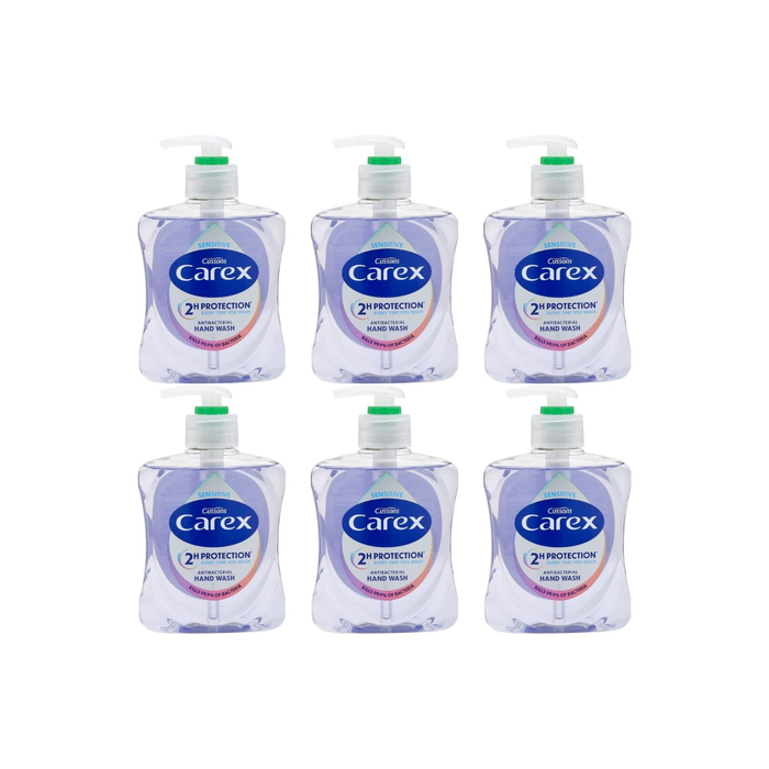 Carex Sensitive Antibacterial Hand wash 250ml - Pack of 6
