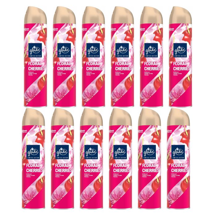 Glade Frosted Floral Cherries aerosol room spray 300ml Holiday Glow Collection
