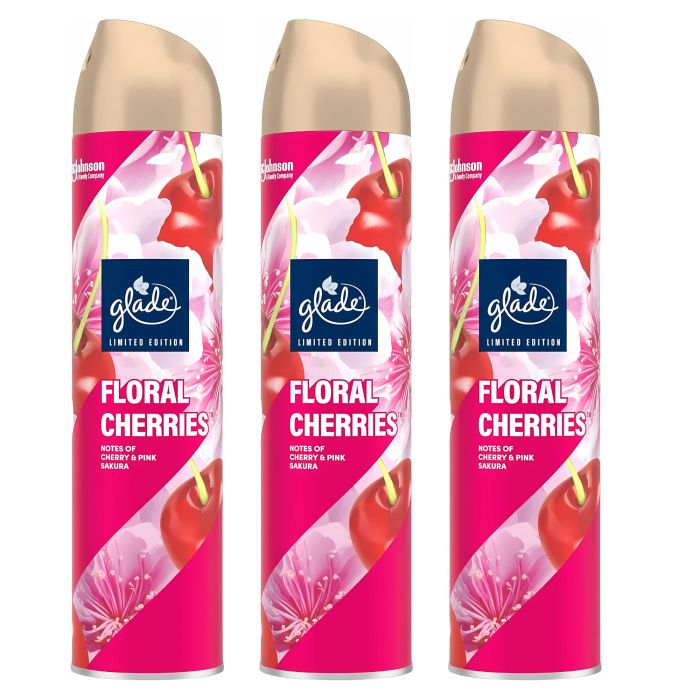 Glade Frosted Floral Cherries aerosol room spray 300ml Holiday Glow Collection
