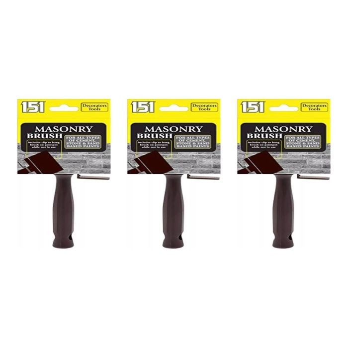 151 Masonry Paint Brush with Hanging Clip  - Pack of 3