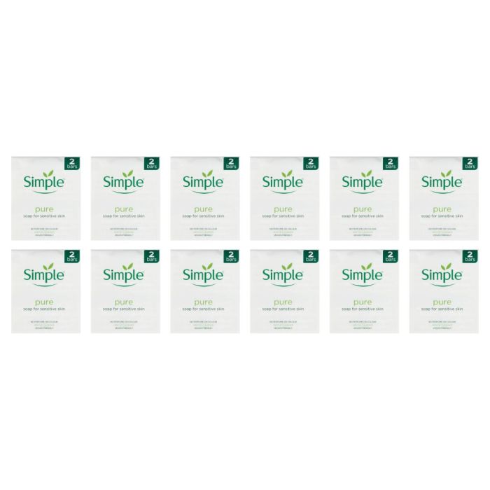 Simple Soap Twin Pack Gentle Cleansing 2x100g - Pack of 12