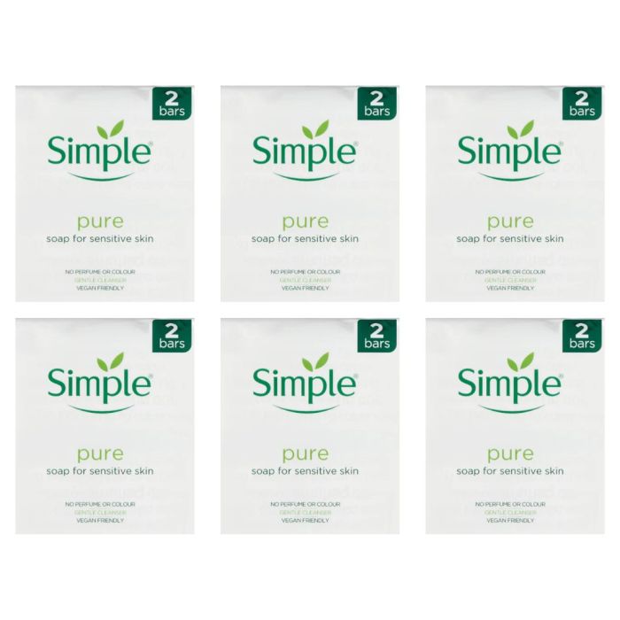 Simple Soap Twin Pack Gentle Cleansing 2x100g - Pack of 6
