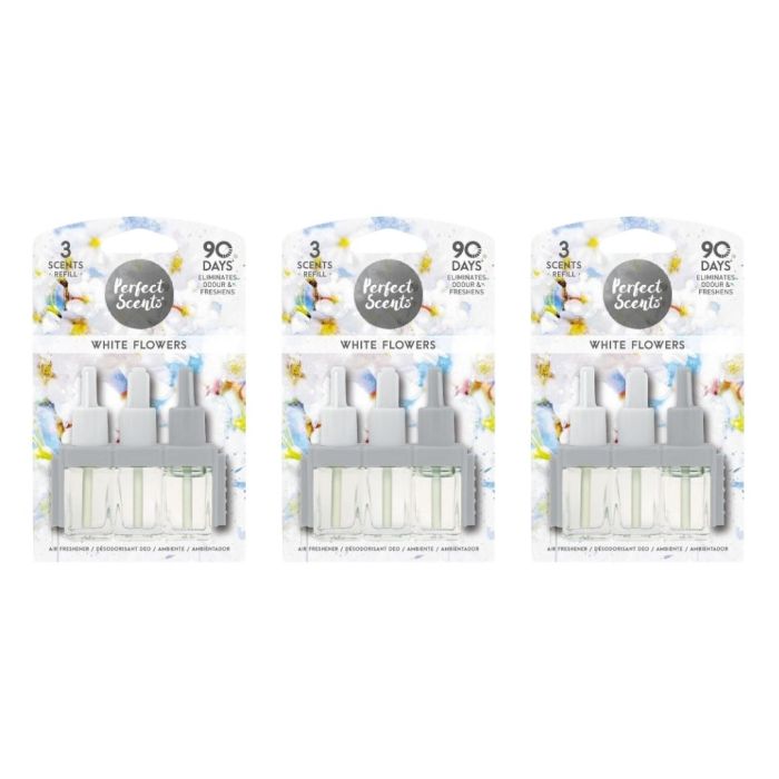 Perfect Scents Air Freshener Compatible with 3volution White Flowers 20 ML - Pack of 3