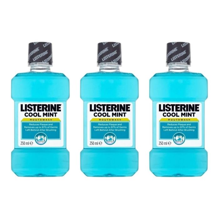 Listerine Cool Mint Mouthwash 250 ML - Pack of 3