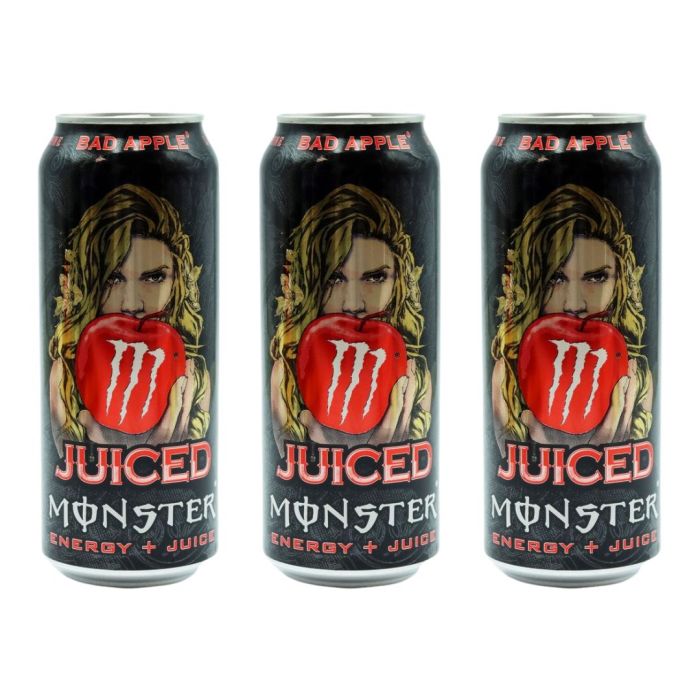 Monster Energy Bad Apple 500ml can refreshing apple energy drink
