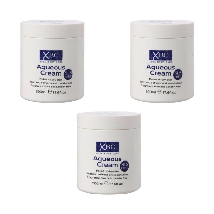 XBC Aqueous Moisturising Cream SLS Free 500ml emollient for dry sensitive skin