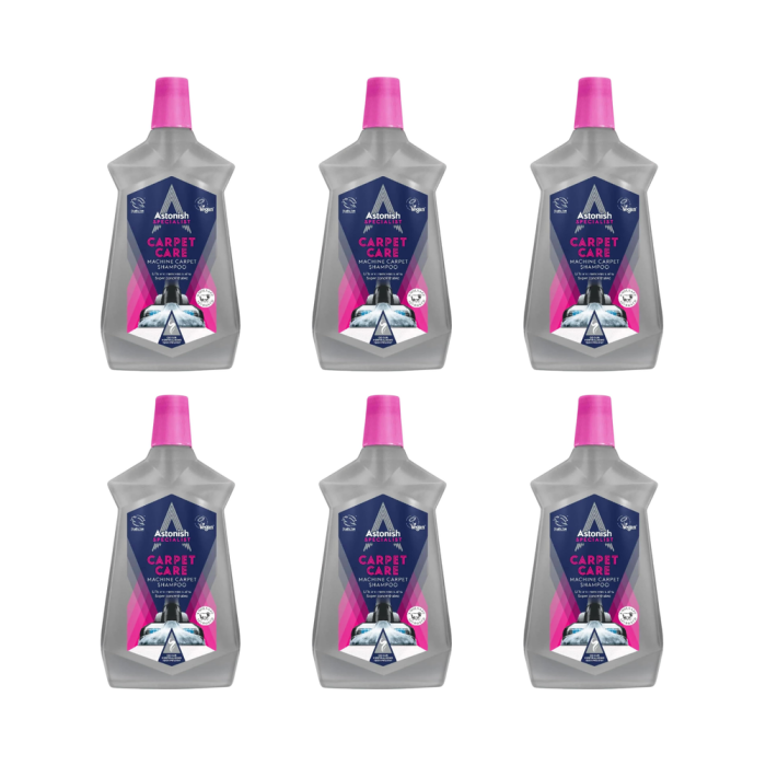 Astonish Premium Vac Maxx Machine Carpet Shampoo 1 Liter - Pack of 6