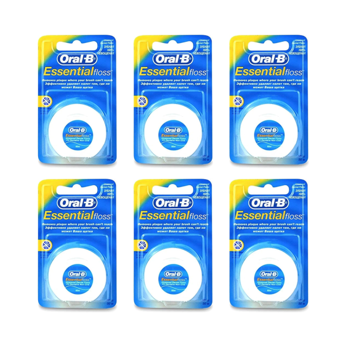 Oral B Dental Floss Essential Regular 50ml - Pack of 6