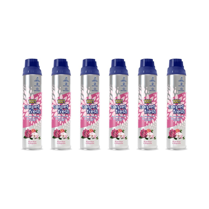 1001 Carpet Fresh Blush Rose & Magnolia Carpet Foam Freshener 300ml - Pack of 6