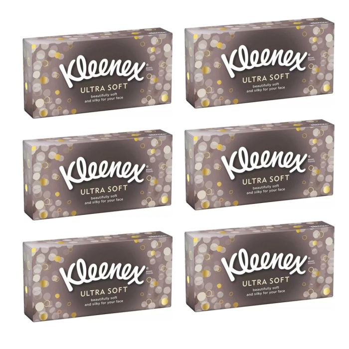 Kleenex Ultra Soft Facial Tissues 64's - Pack of 6