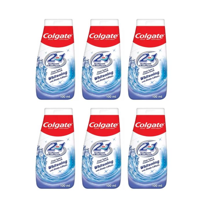 Colgate 2 In 1 Toothpaste & Mouthwash Icy Blast 100ml - Pack of 6