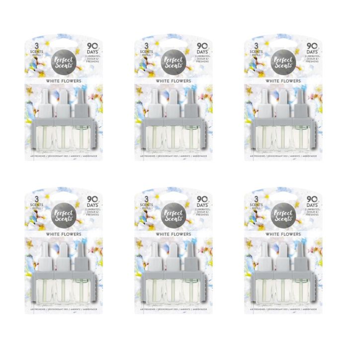 Perfect Scents Air Freshener Compatible with 3volution White Flowers 20 ML - Pack of 6