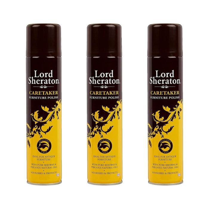 Lord Sheraton Caretaker Furniture Polish Silicon Free 300 ML - Pack of 3