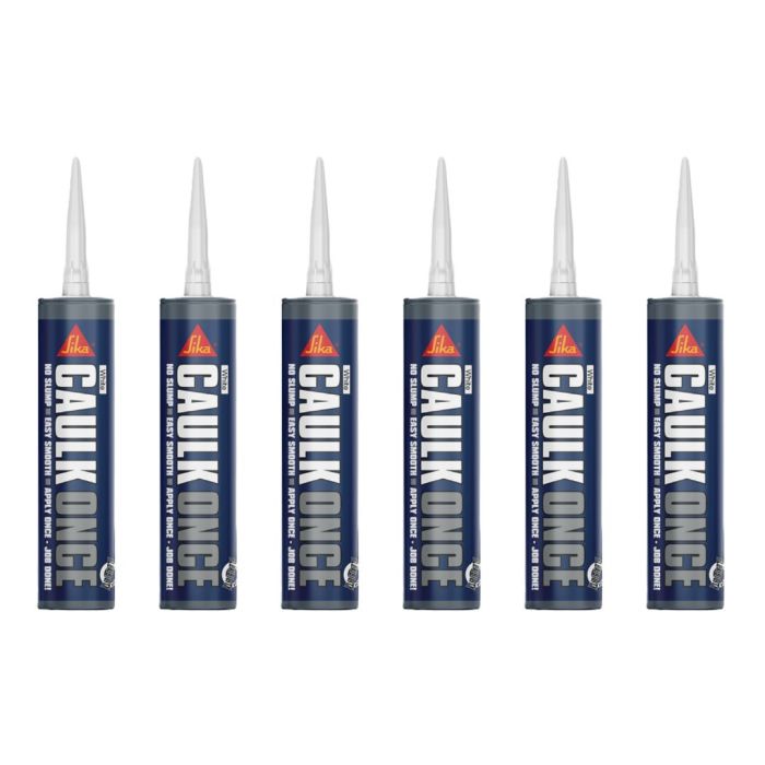 Everbuild Caulk Once Premium Quality Acrylic Caulk White 295 ml - Pack of 6