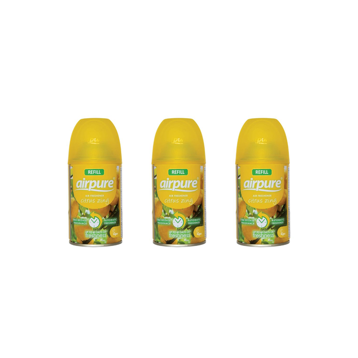 Airpure Automatic Air Freshener Refill Citrus Zing 250ml canister
