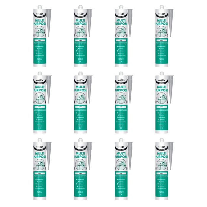 Bond It Multi-Mate Multipurpose Sealant Grey EU3 - Pack of 12