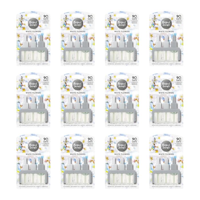 Perfect Scents Air Freshener Compatible with 3volution White Flowers 20 ML - Pack of 12